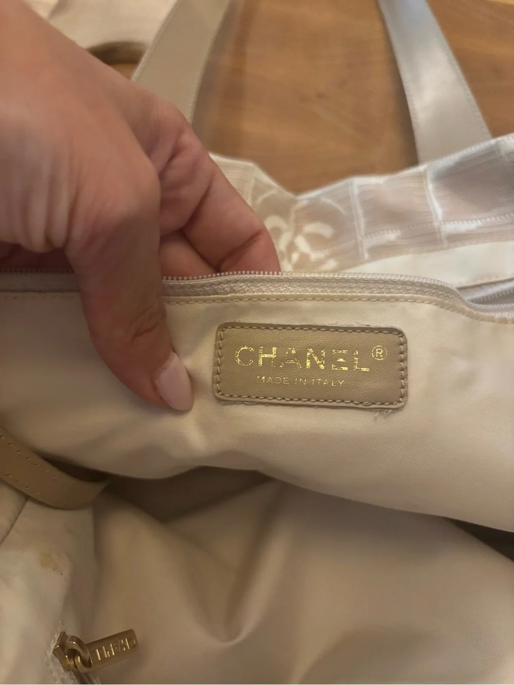 Chanel Beige Travel Ligne Tote